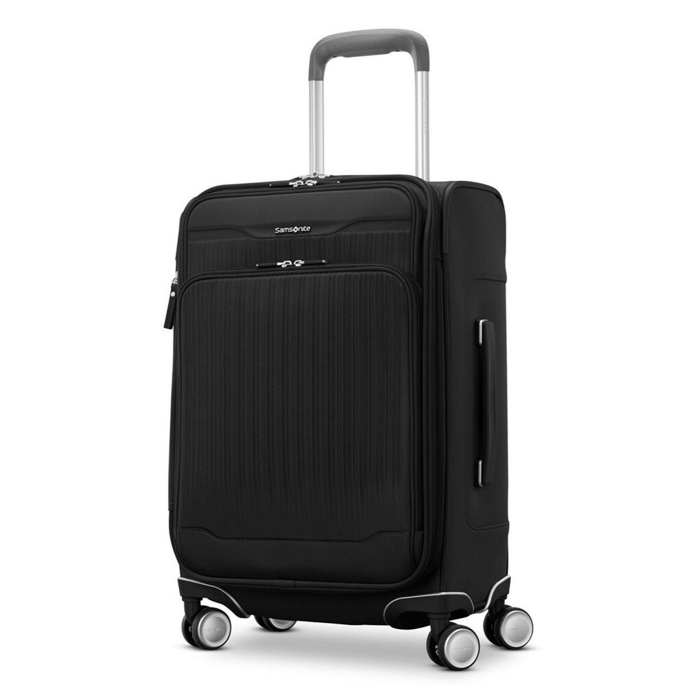Samsonite Silhouette 18 21" Carry-On Expandable Softside Spinner Luggage, Black